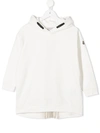 Moncler Ivory Dress For Girl With Logo In White
