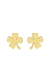 JENNIFER MEYER 18KT YELLOW GOLD MINI CLOVER STUD EARRINGS