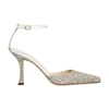 Jimmy Choo Silver Mair 90 Glitter Pumps In Silver Multi