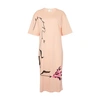 Marni Cotton Back-tie Short-sleeve T-shirt Dress In Antique Rose