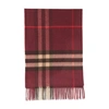 Burberry The Classic Giant Check Cashmere Scarf In Burgundy