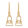 Jacquemus Womens Gold Les Creoles Chiquita Brass Earrings In Raw Gold