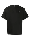 Mcq By Alexander Mcqueen Mens Darkest Black Ic0 Logo-appliqué Cotton-jersey T-shirt M