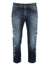 DOLCE & GABBANA DISTRESSED EFFECT CROPPED JEANS