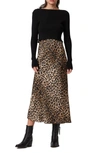 Allsaints Womens Black Hera Leppo Contrast-layer Crepe Dress S In Black