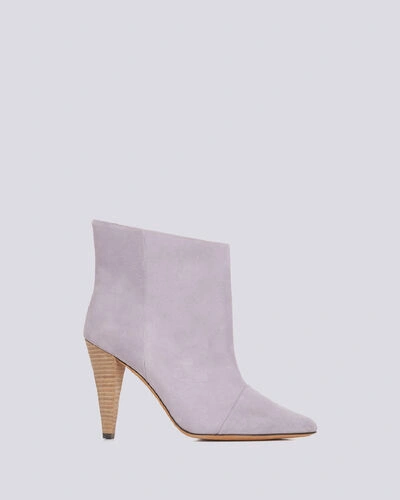 Iro Imanol Pointed Toe Ankle Suede Boots In Glycine