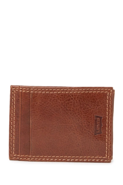 Levi's Magnetic Rfid Bifold Wallet In Tan