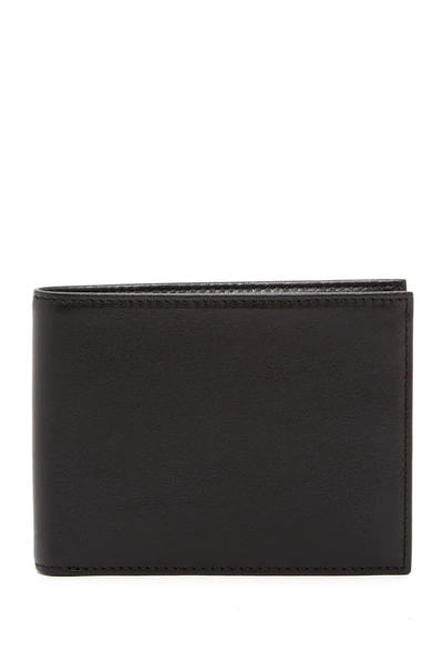 Bosca Leather Id Wallet In Black
