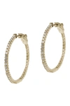 CZ BY KENNETH JAY LANE PAVE CZ 25MM INSIDE OUT HOOP EARRINGS,848179075890