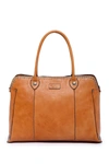 Old Trend Soul Stud Leather Satchel Bag In Chestnut