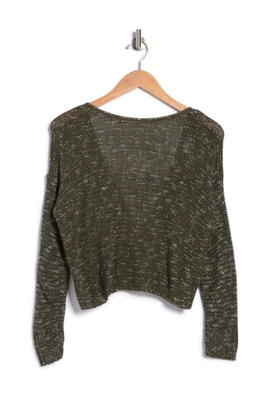 Abound Twist Back Knit Sweater In Olive Night