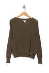 Sweet Romeo Seed Stitch Pullover Sweater In Loden