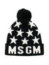 MSGM STAR LOGO KNITTED BEANIE