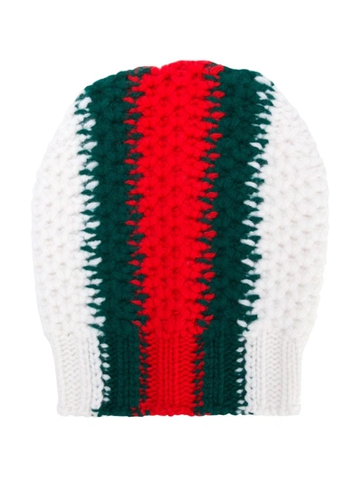 Gucci Chunky Knit Beanie In White