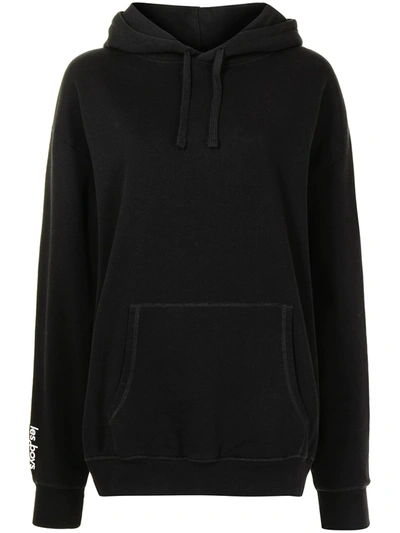 Les Girls Les Boys Logo-print Drawstring Hoodie In Black