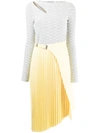 ANDERSSON BELL COMBINATION-EFFECT PLEATED DRESS