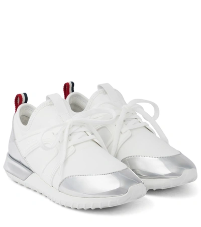 Moncler Meline Leather-trimmed Sneakers In White