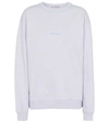 Acne Studios Logo Sweatshirt Pale Blue In Blue