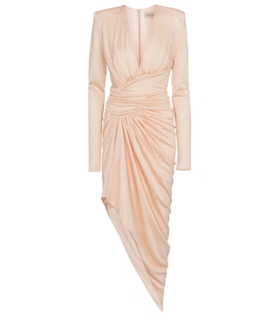 Alexandre Vauthier Stretch-jersey Midi Dress In Pink