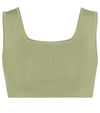 Low Classic Green Knit Crop Tank Top In Green
