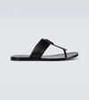 TOM FORD LEATHER THONG SANDALS,P00511548