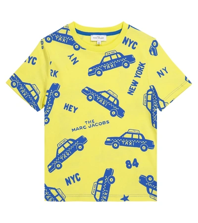 Marc Jacobs Kids' Printed Cotton Jersey T-shirt In Yellow