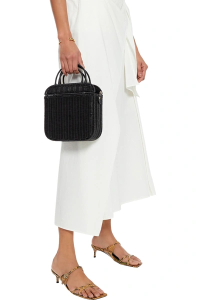 Kayu Onie Wicker Shoulder Bag In Black