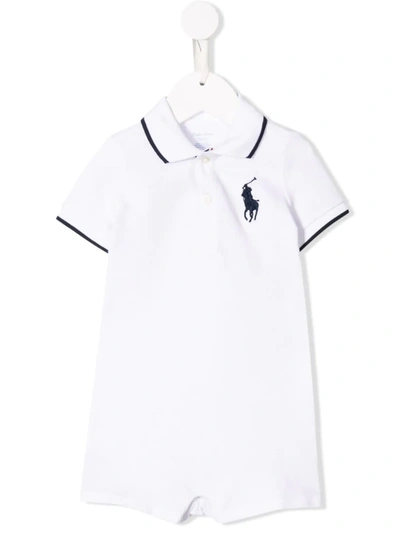 Ralph Lauren Babies' Short Sleeved Polo Shirt In White