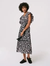 Diane Von Furstenberg Cailey Cropped Paneled Floral-print Crepe De Chine And Broderie Anglaise Cotton Wrap Top In Tulle Flower Small