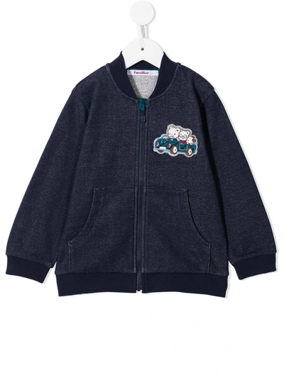 Familiar Kids' Embroidered Bomber Jacket In Blue