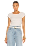 Agolde 90's Scoop Neck Fitted Rib Tee In Soda