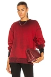 Cotton Citizen Brooklyn Oversize Crew Sweatshirt In Ruby Mix