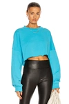 ALEXANDRE VAUTHIER STRASS CROPPED SWEATSHIRT,ALEF-WK5