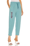 GIVENCHY CROPPED EMBROIDERED JOGGING PANT,GIVE-WP47