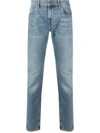 7 FOR ALL MANKIND LIGHT-WASH STRAIGHT LEG JEANS