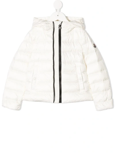 Moncler Kids' Hooded Padded Jacket In Neutrals
