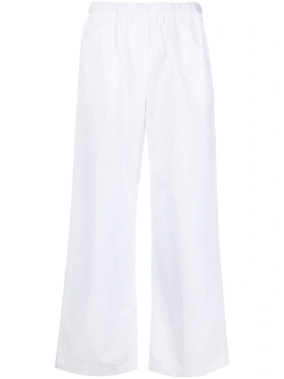 Aspesi Elasticated Straight-leg Trousers In White