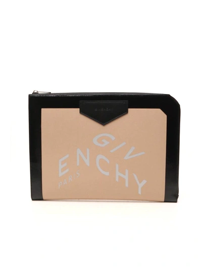 Givenchy Logo-print Clutch Bag In Multi