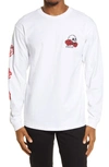 VANS ROSE BED LONG SLEEVE GRAPHIC TEE,VN0A54DMWHT