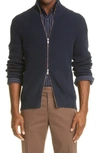 BRUNELLO CUCINELLI MOCK NECK ZIP CARDIGAN,M2Y501806-211