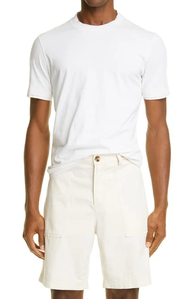 Brunello Cucinelli Slim Fit Cotton T-shirt In Oatmeal