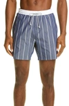 BRUNELLO CUCINELLI STRIPE SWIM TRUNKS,MQ867038-211