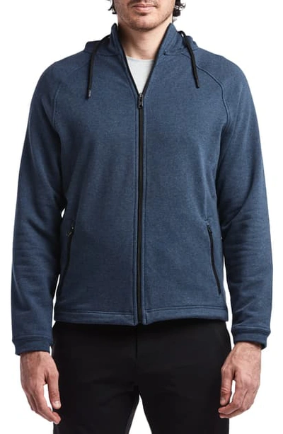 Public Rec Weekend Zip Up Hooded Jacket In Heather Navy