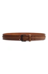Rag & Bone Ace Leather Belt In Brown