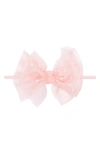 BABY BLING TULLE FAB BOW HEADBAND,TFS