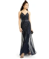JUMP JUNIORS' BEADED SEQUIN-EMBELLISHED GOWN