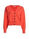 A.l.c Peters Ii Button-front Cardigan In Persimmon