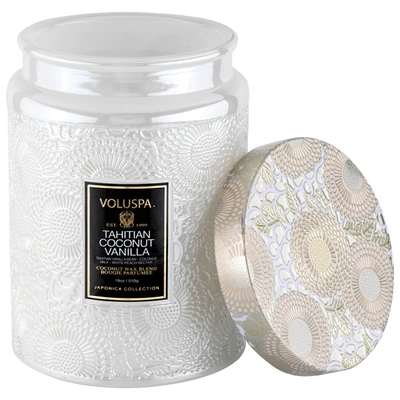 Voluspa Tahitian Coconut Vanilla Glass Jar Candle 18 oz/ 510 G