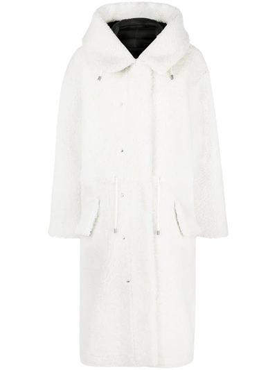 Mr & Mrs Italy Reversible Hooded Parka Coat In White