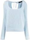 FEDERICA TOSI RIBBED KNIT SCOOP NECK JUMPER
